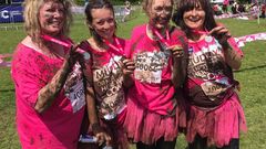 Adelco girls pretty mudder for Cancer research 2017