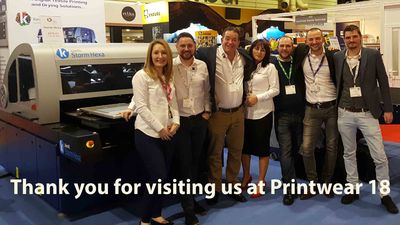 Adelco Team Photo at Printwear 18 NEC Birmingham