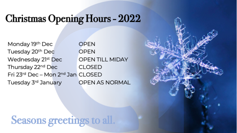 Adelco Christmas hours 22