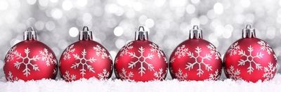 Christmas Red Baubles