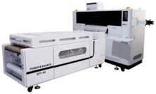 Adelco 9 colour DTF printer with automatic powder shaker and dryer